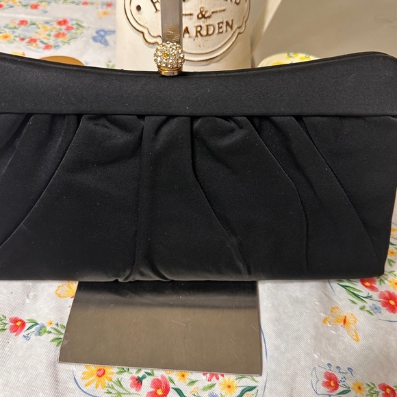Source Unknown Black Clutch with Gold Accent - Picture 1 of 7